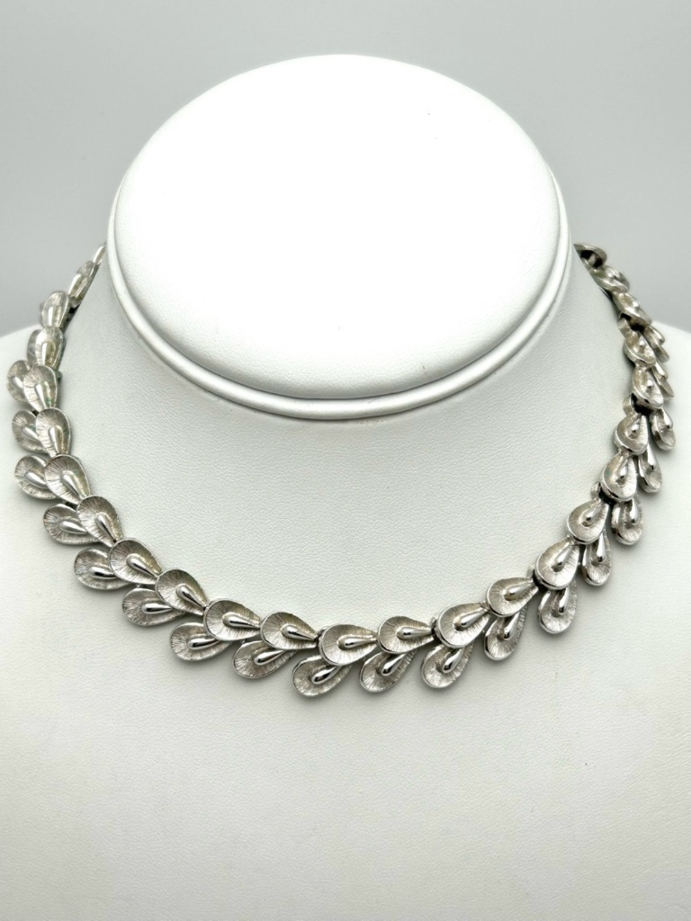 Trifari Vintage Silver Leaf Necklace